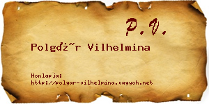 Polgár Vilhelmina névjegykártya